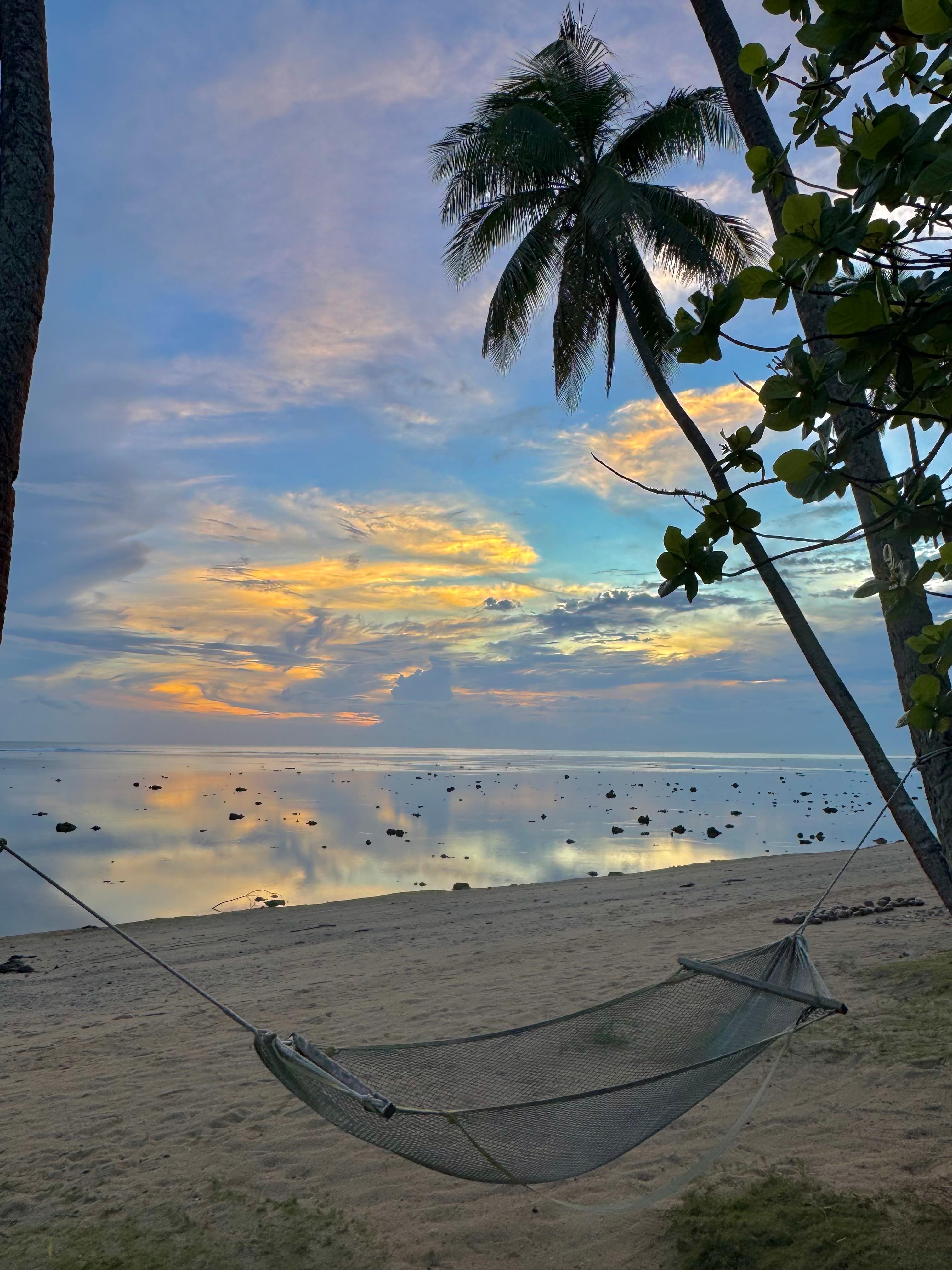 Many hammock’s along the beach 