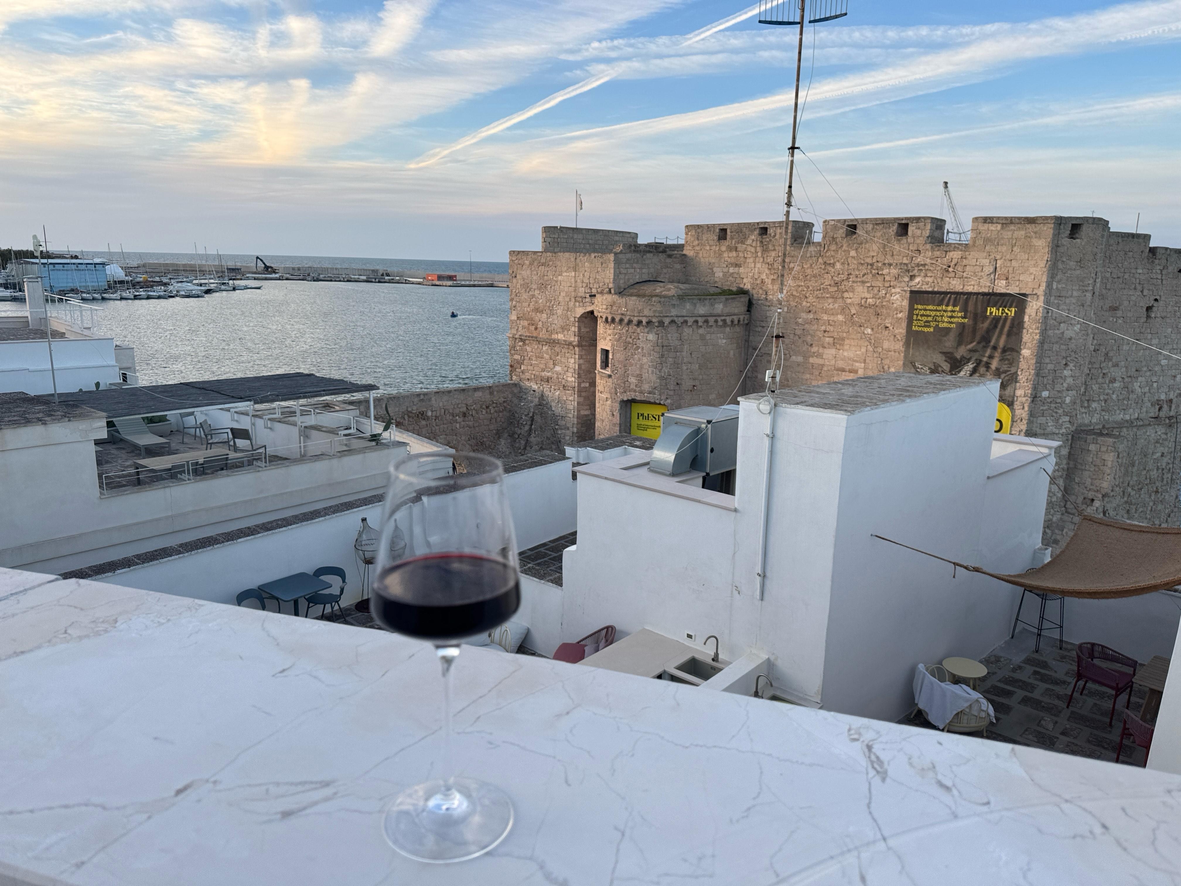 Wine on the terrace is a necessity!