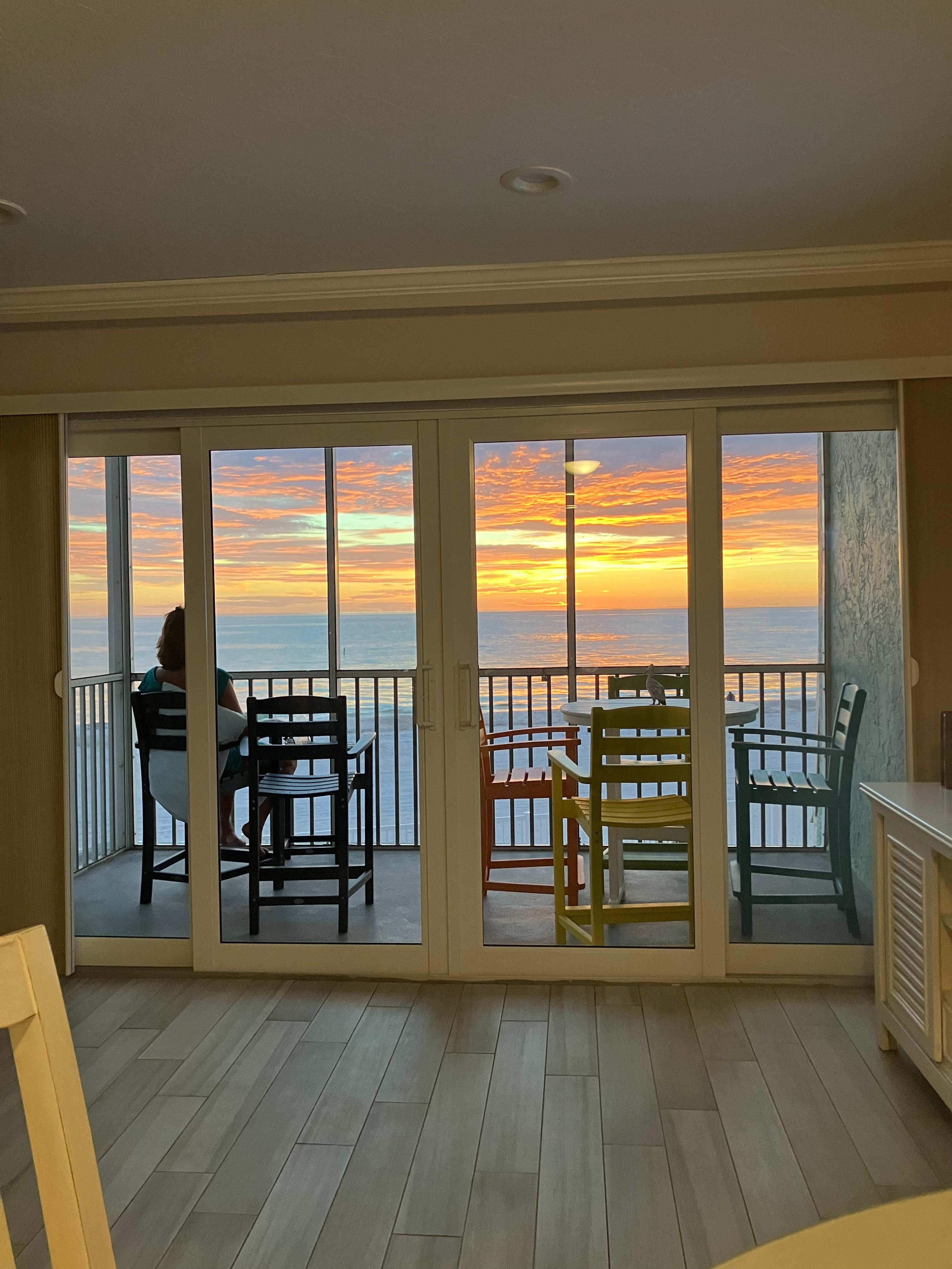 Sunset from the balcony