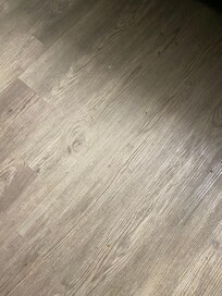 Unswept and unmopped floor left our feet black