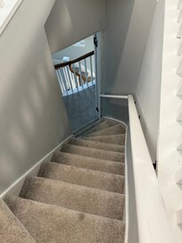 Looking down from the top floor