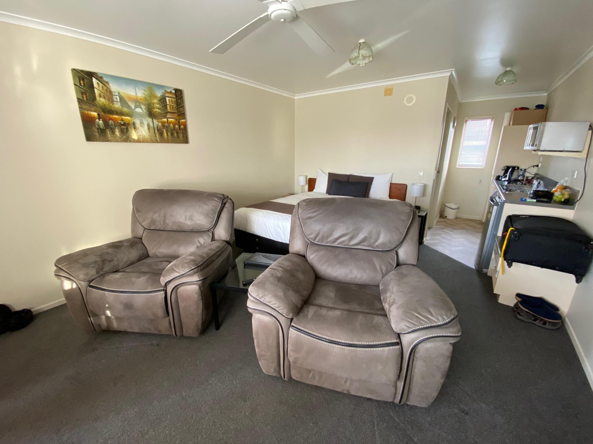 Spacious for a studio unit.