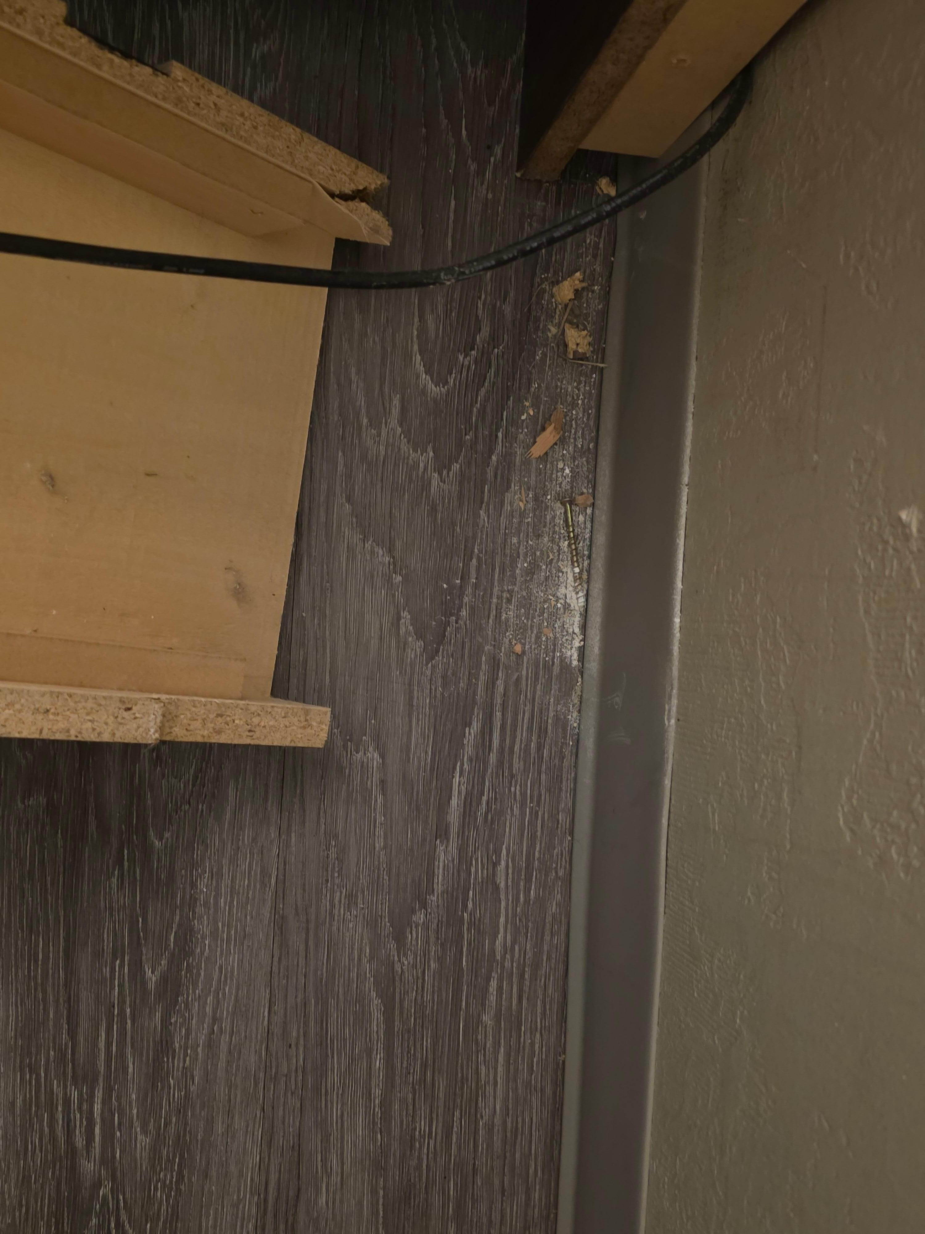 screw from the wall  panel