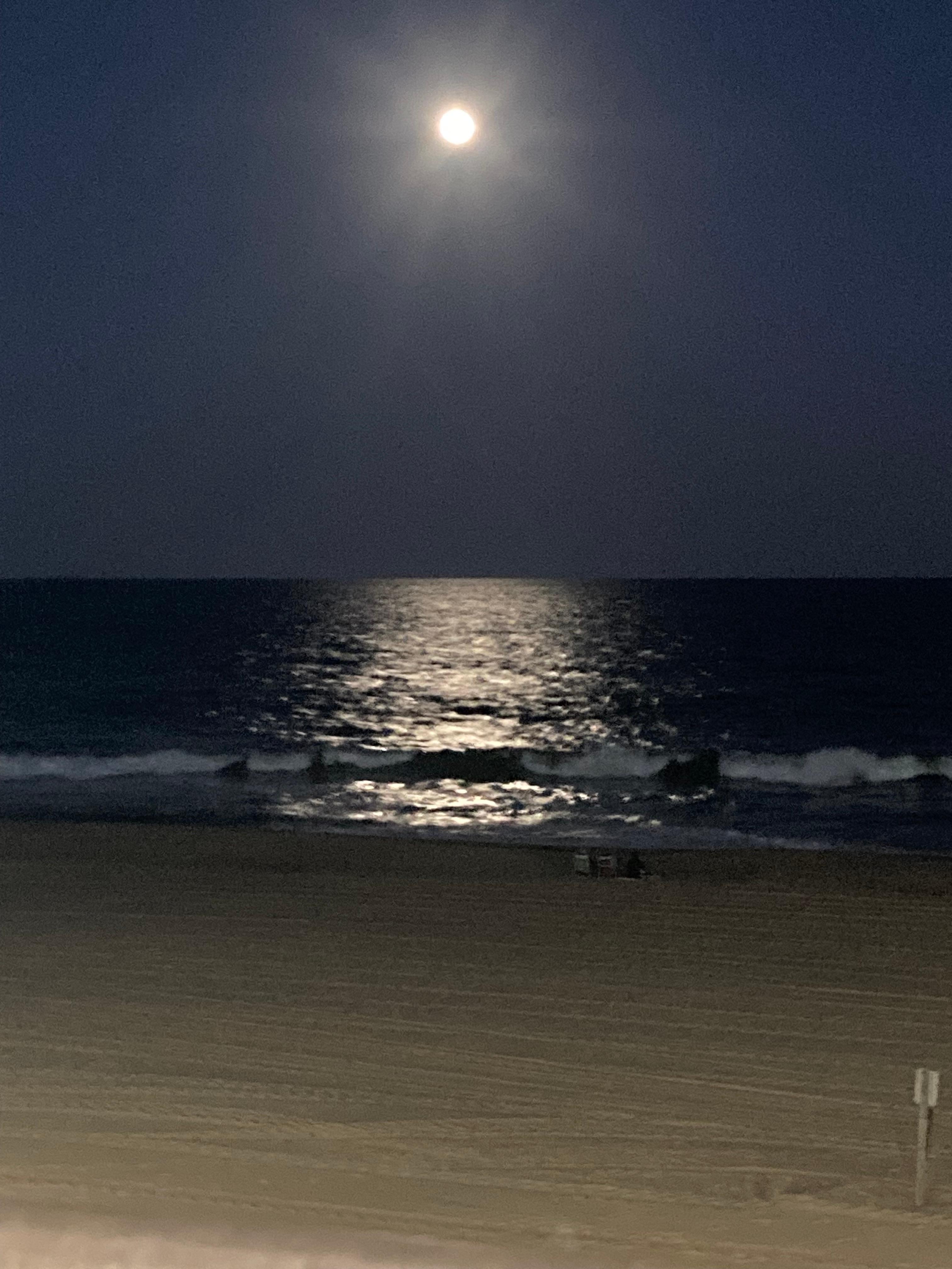 View from the room at night.