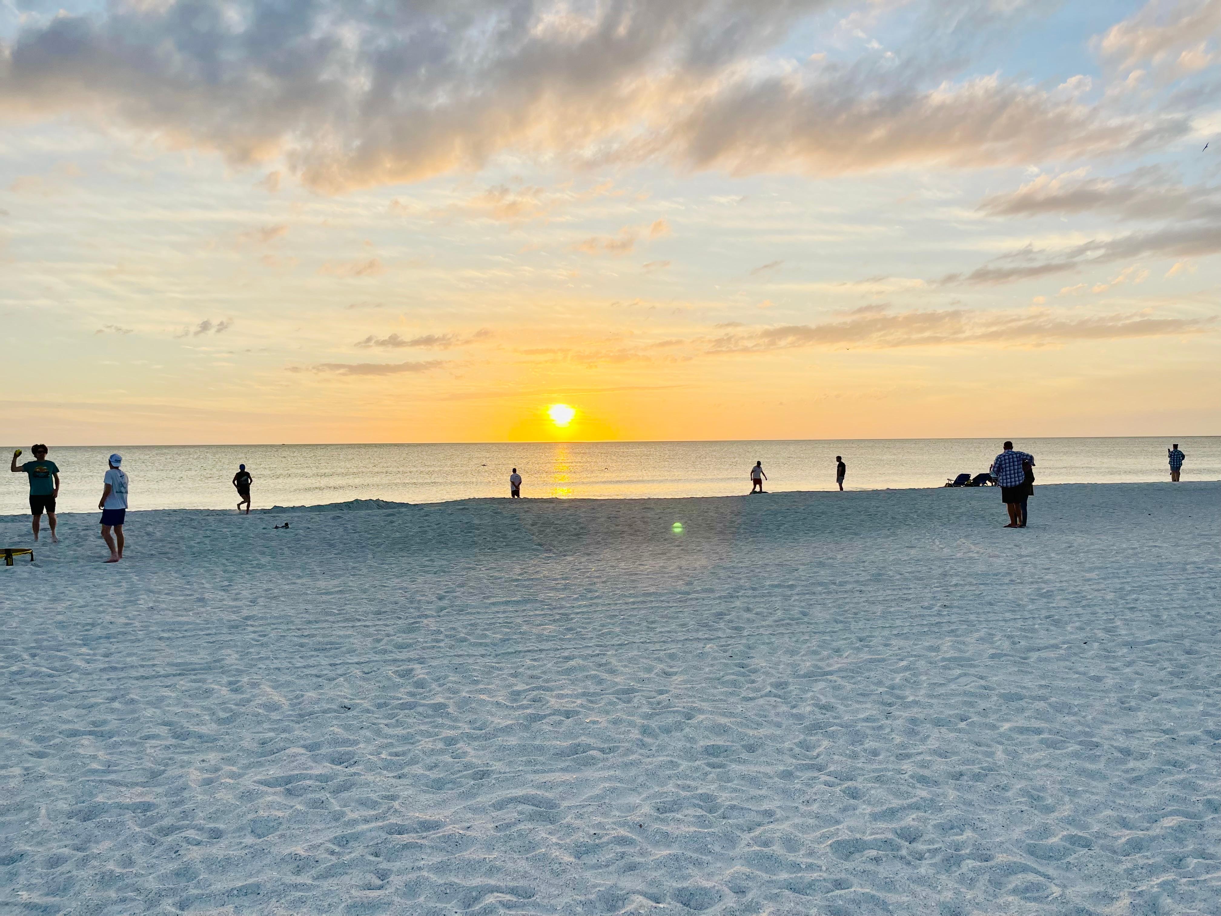 The beach in front of Mainsail