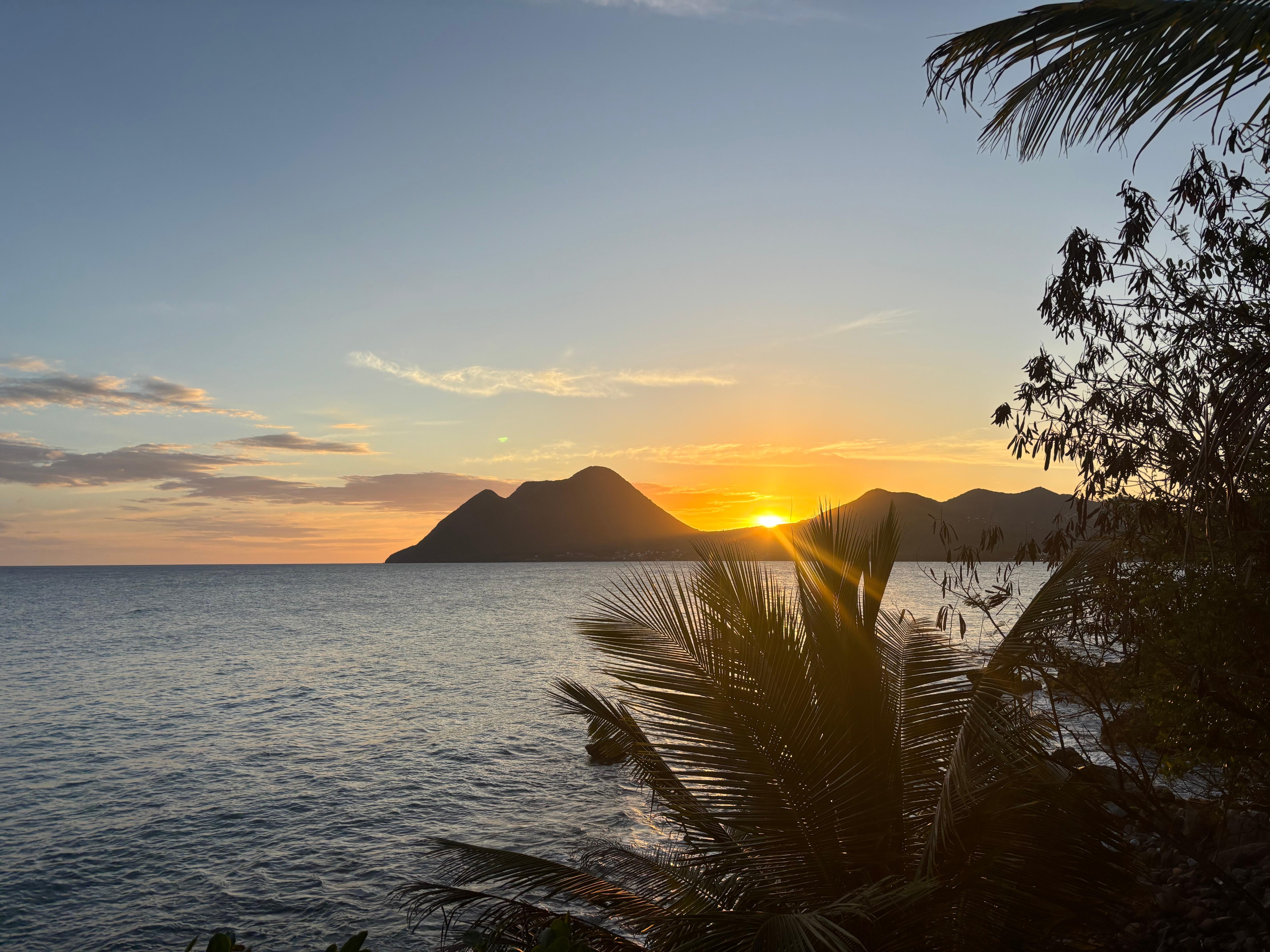 Coucher de soleil pris depuis la maison 