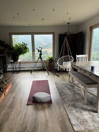 I was able to do some yoga in a relaxing area