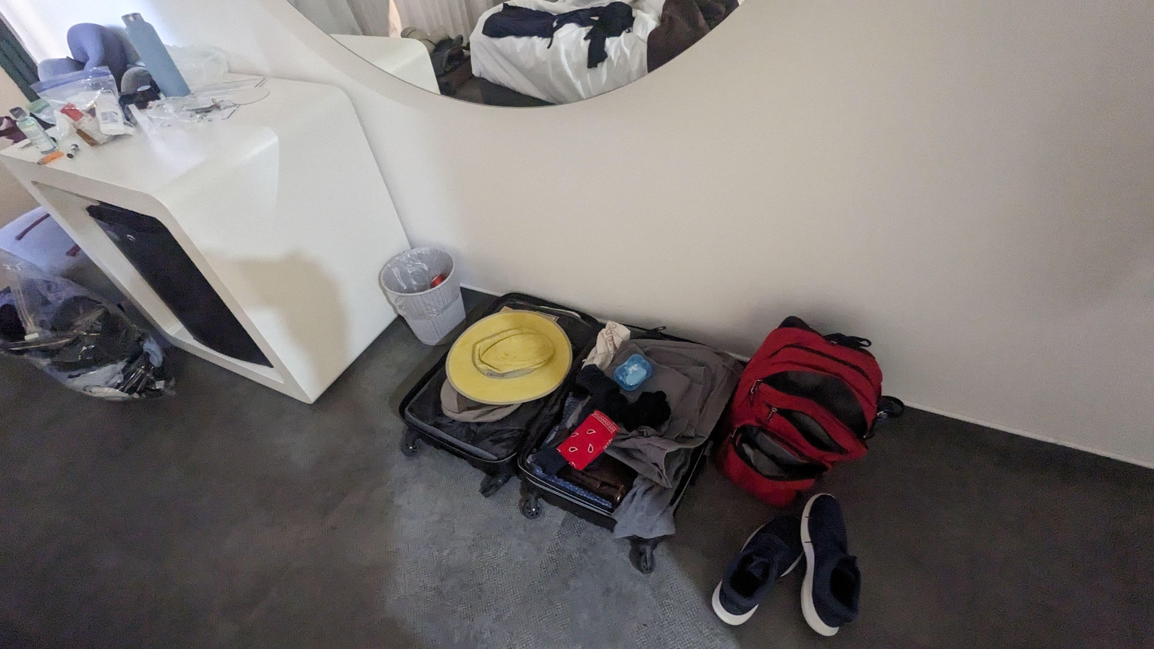 Not a drawer or closet in the room. Luggage had to be put on the floor.