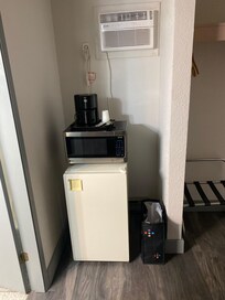 Mini fridge , microwave and AC