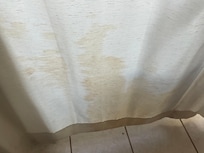 Slider door drapes were filthy