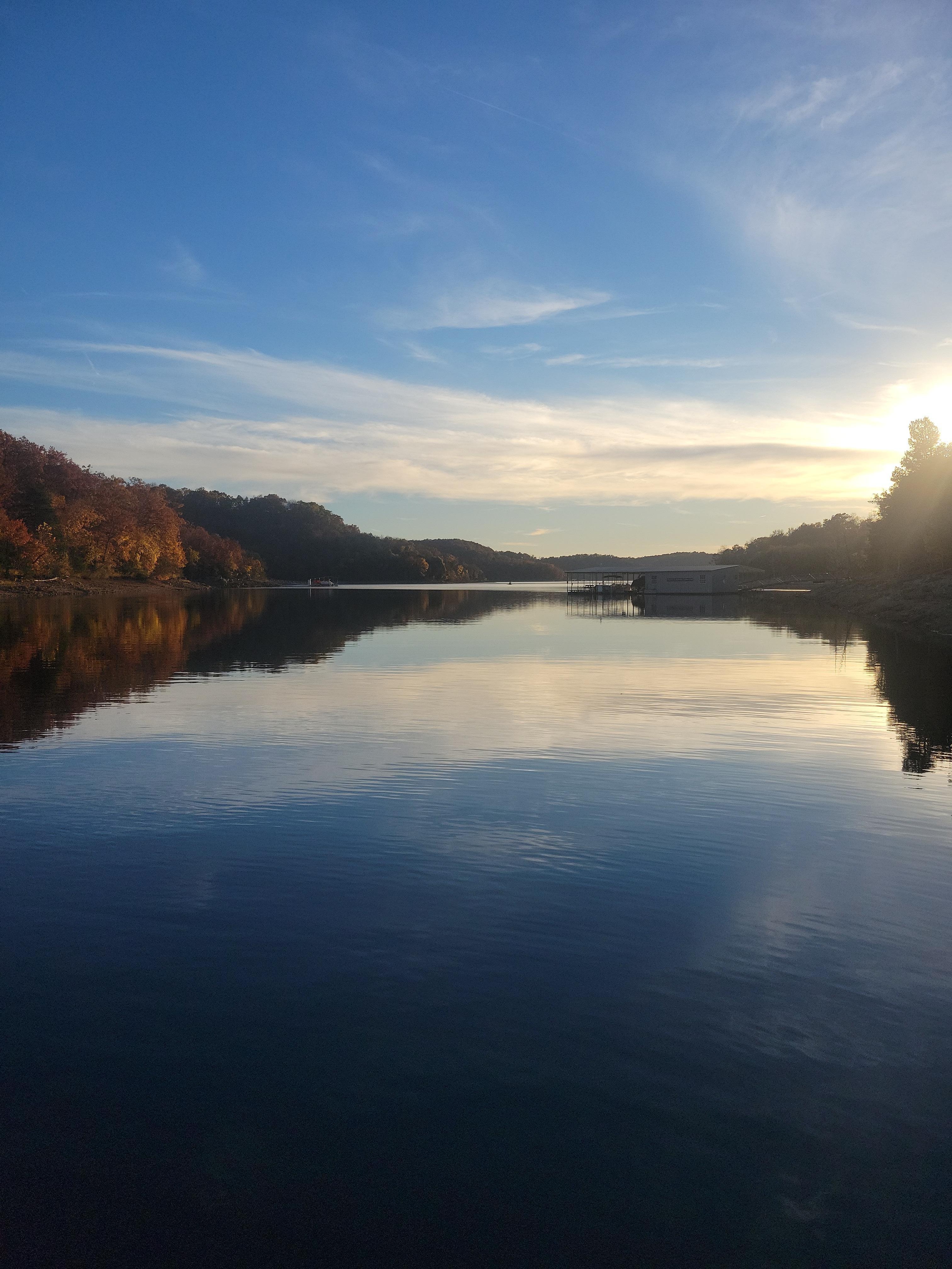 Lake view from. The docks