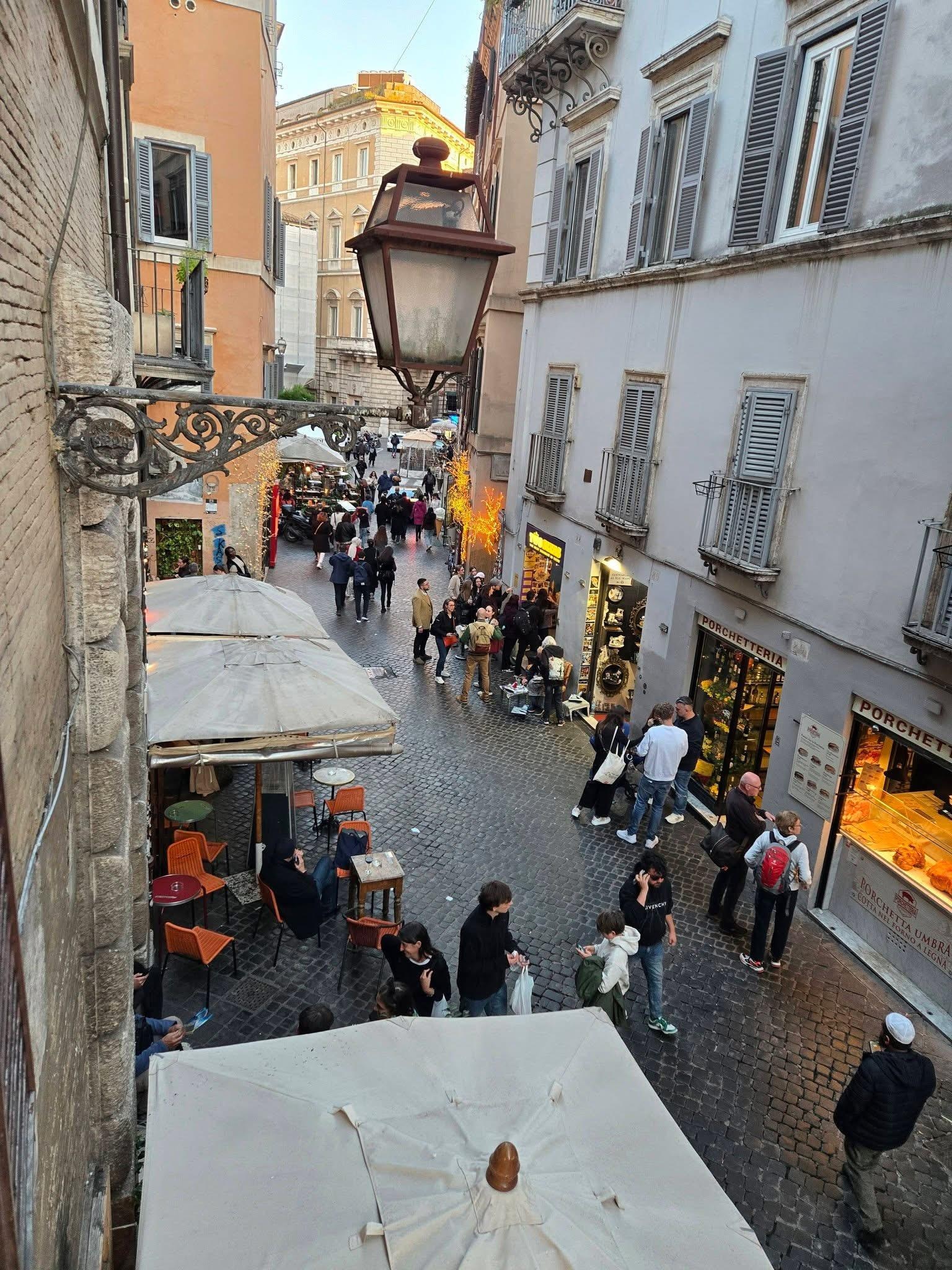 Street outside our balcony.