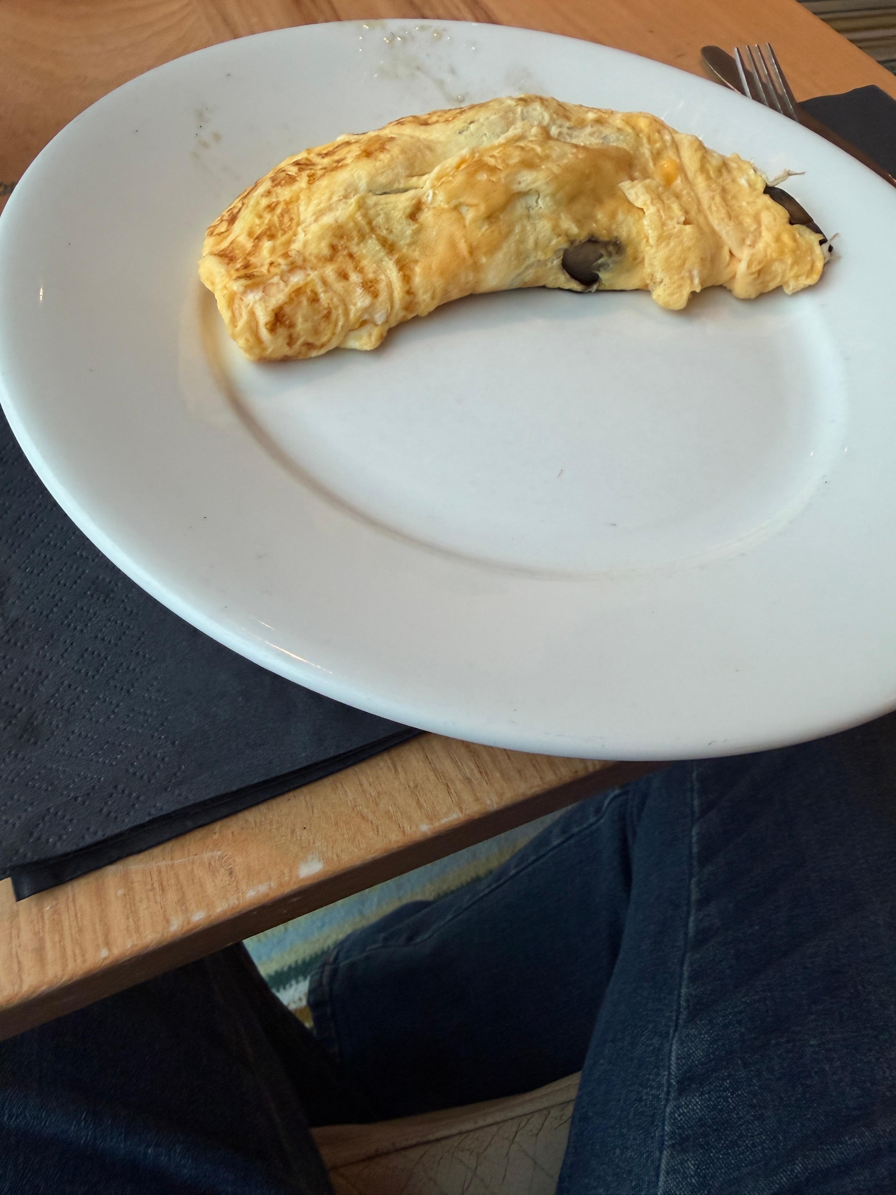 This is how my omelette arrived.