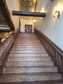Stairs going up to the second floor