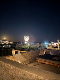 View at nighttime (no daily fireworks)