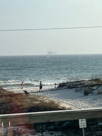 From first floor deck
