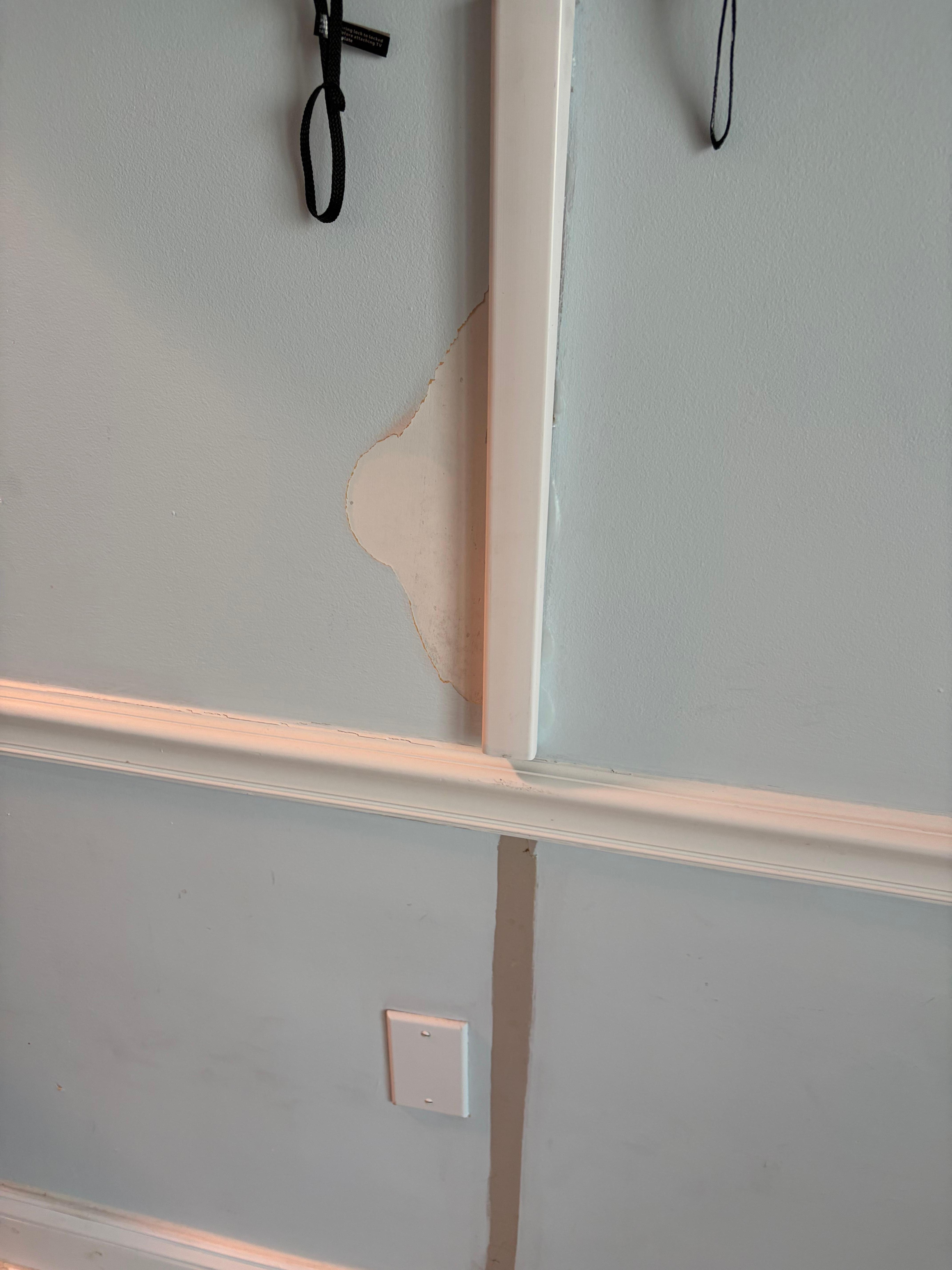 Wall under tv in living room. 