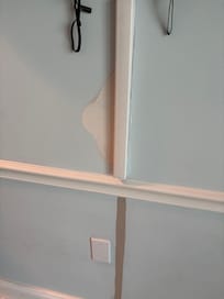 Wall under tv in living room.