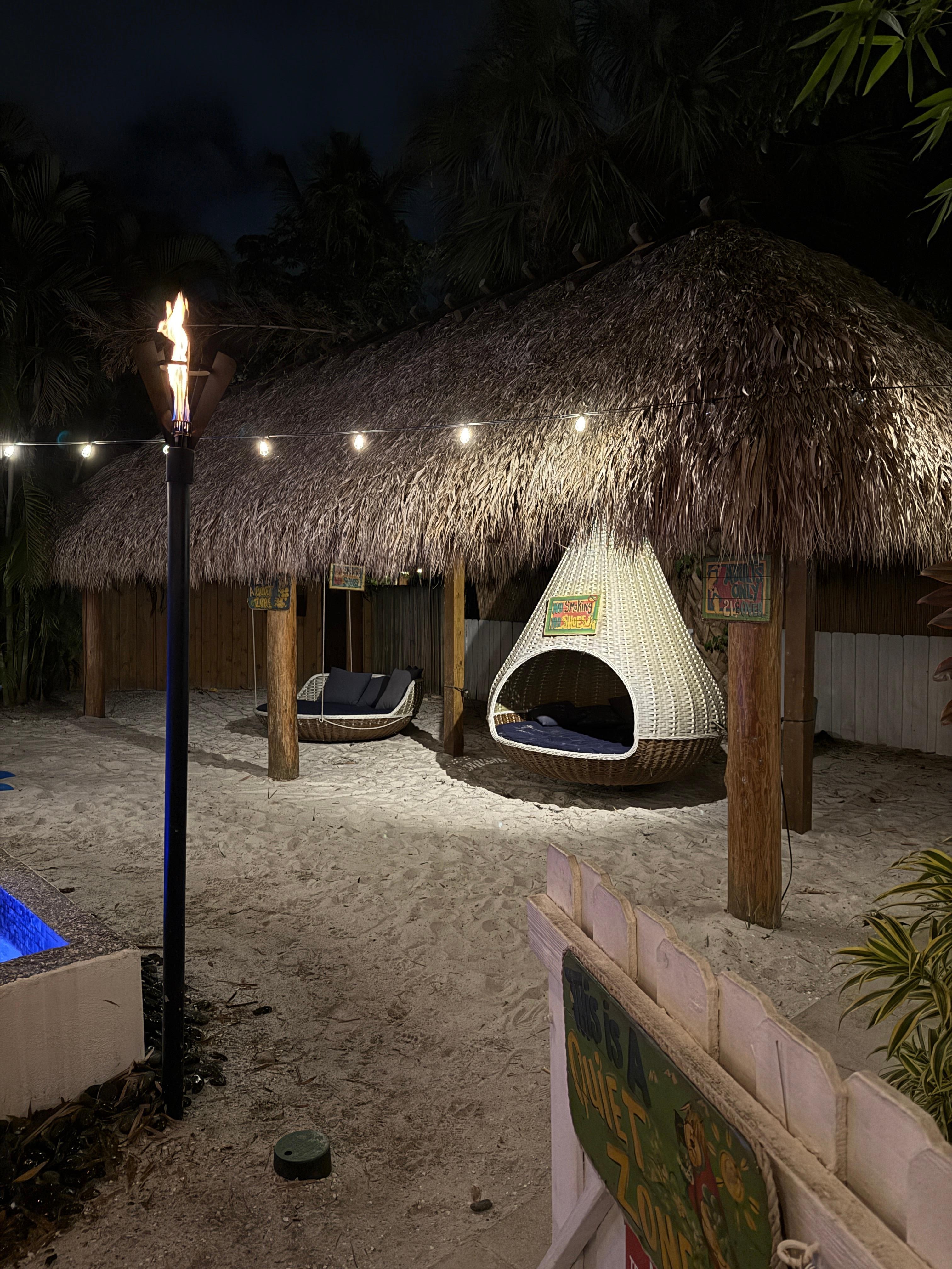 Adults only campfire area