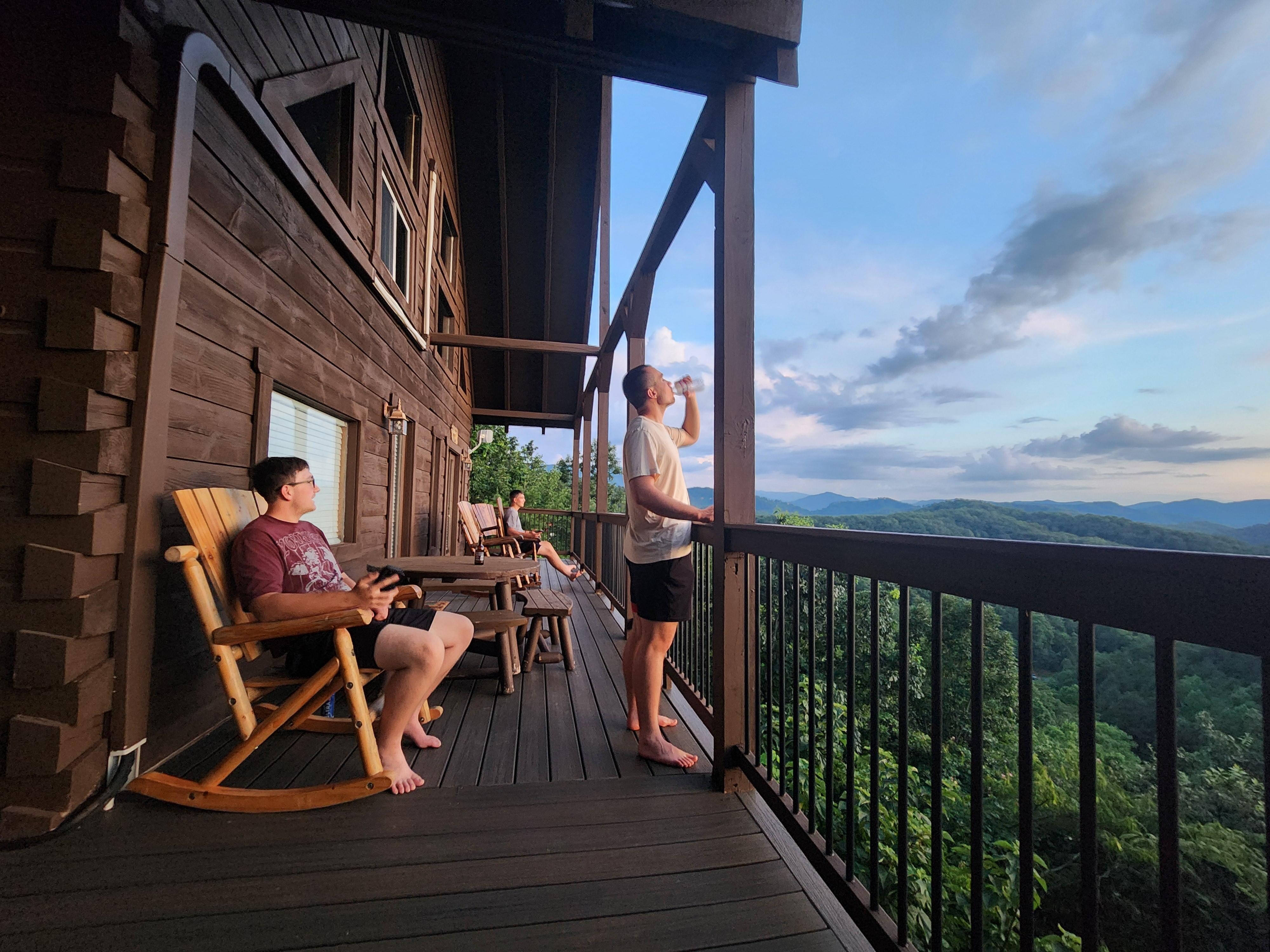My boys enjoying the view!