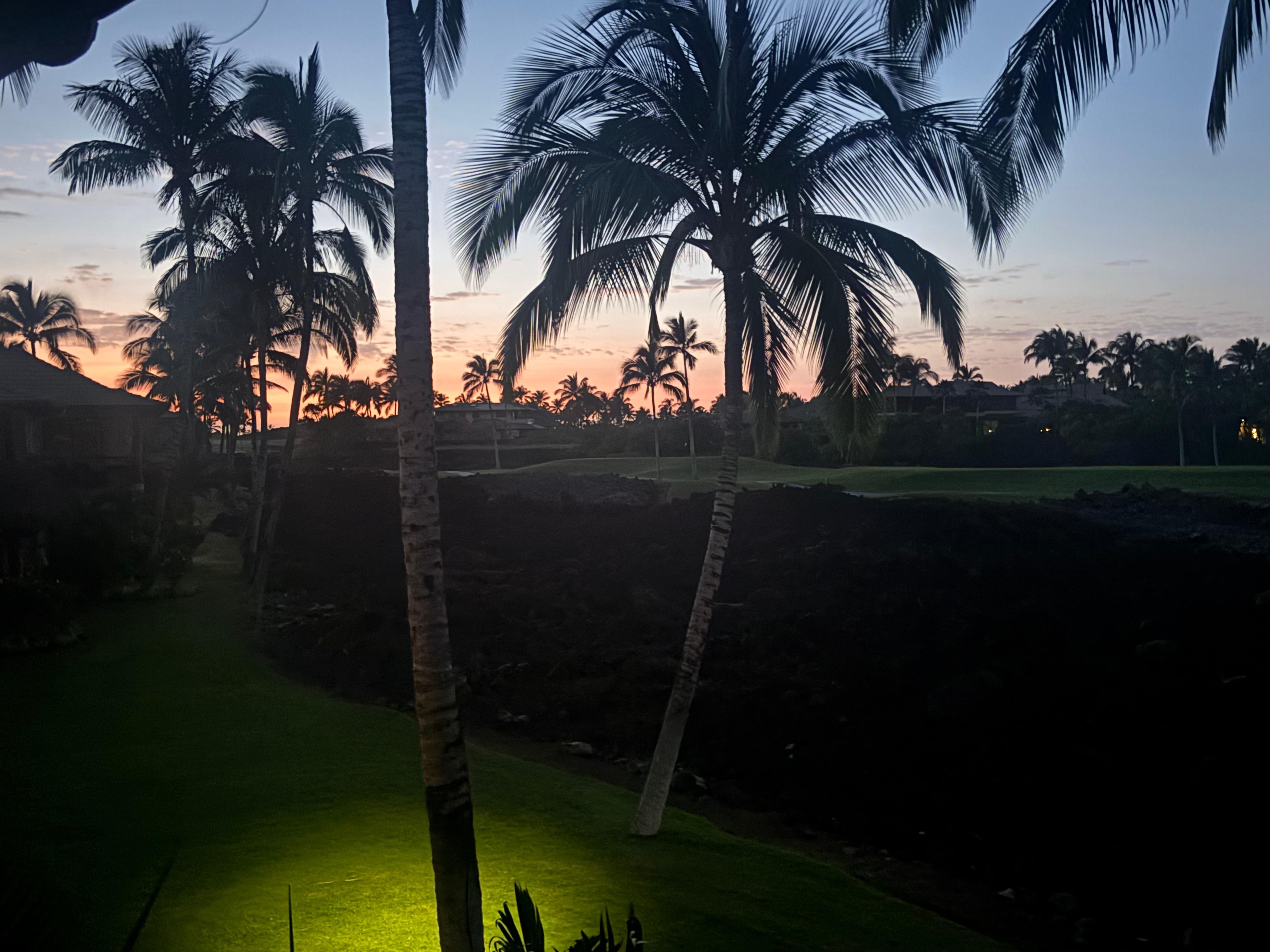 View from lanai just after sunset.