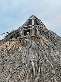 One of the huts on the beach