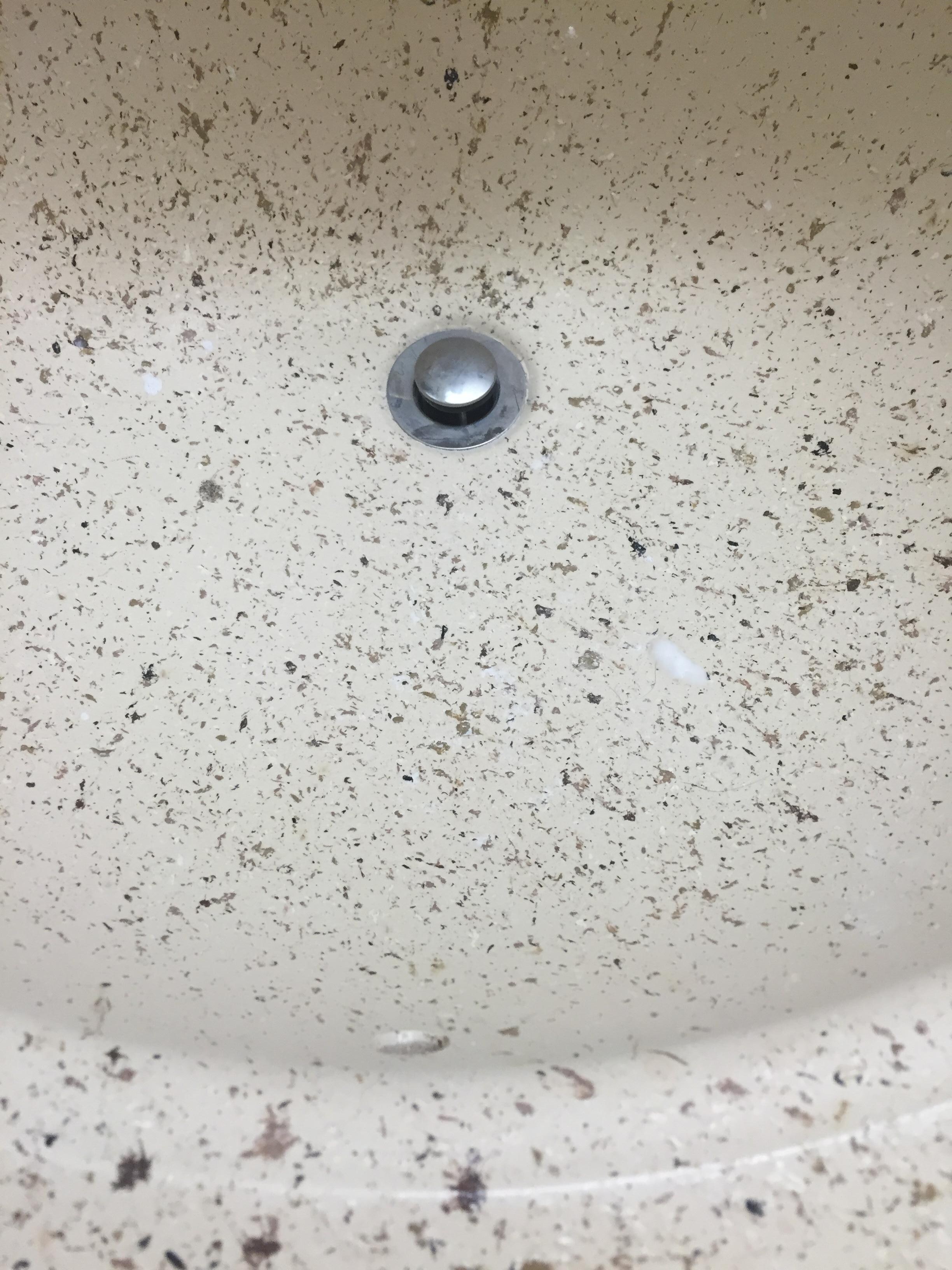 Uncleared bath and comforter