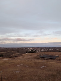 We stayed in a room with the city view! This was first thing in the morning.