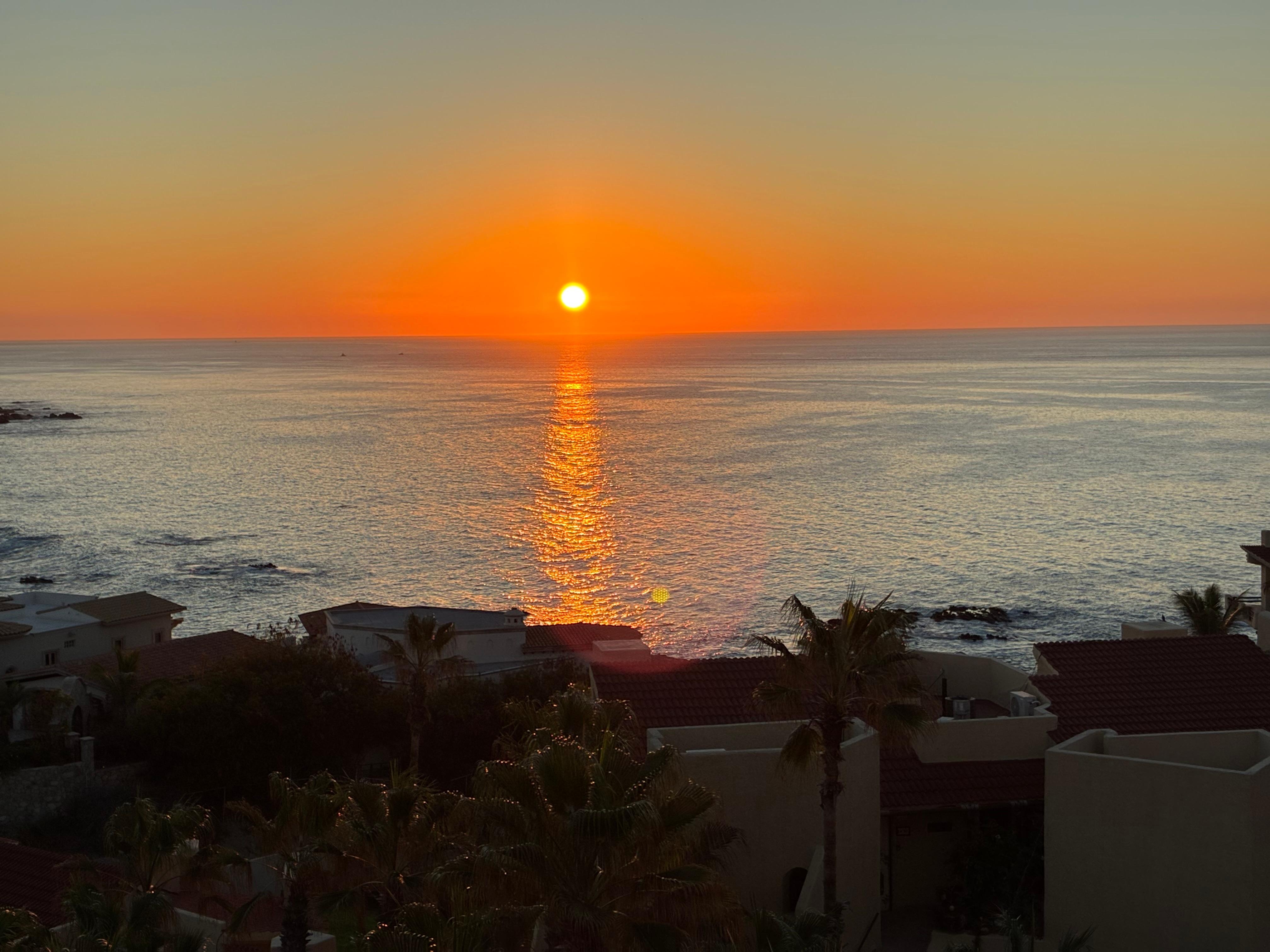 Sunrise from balcony. 