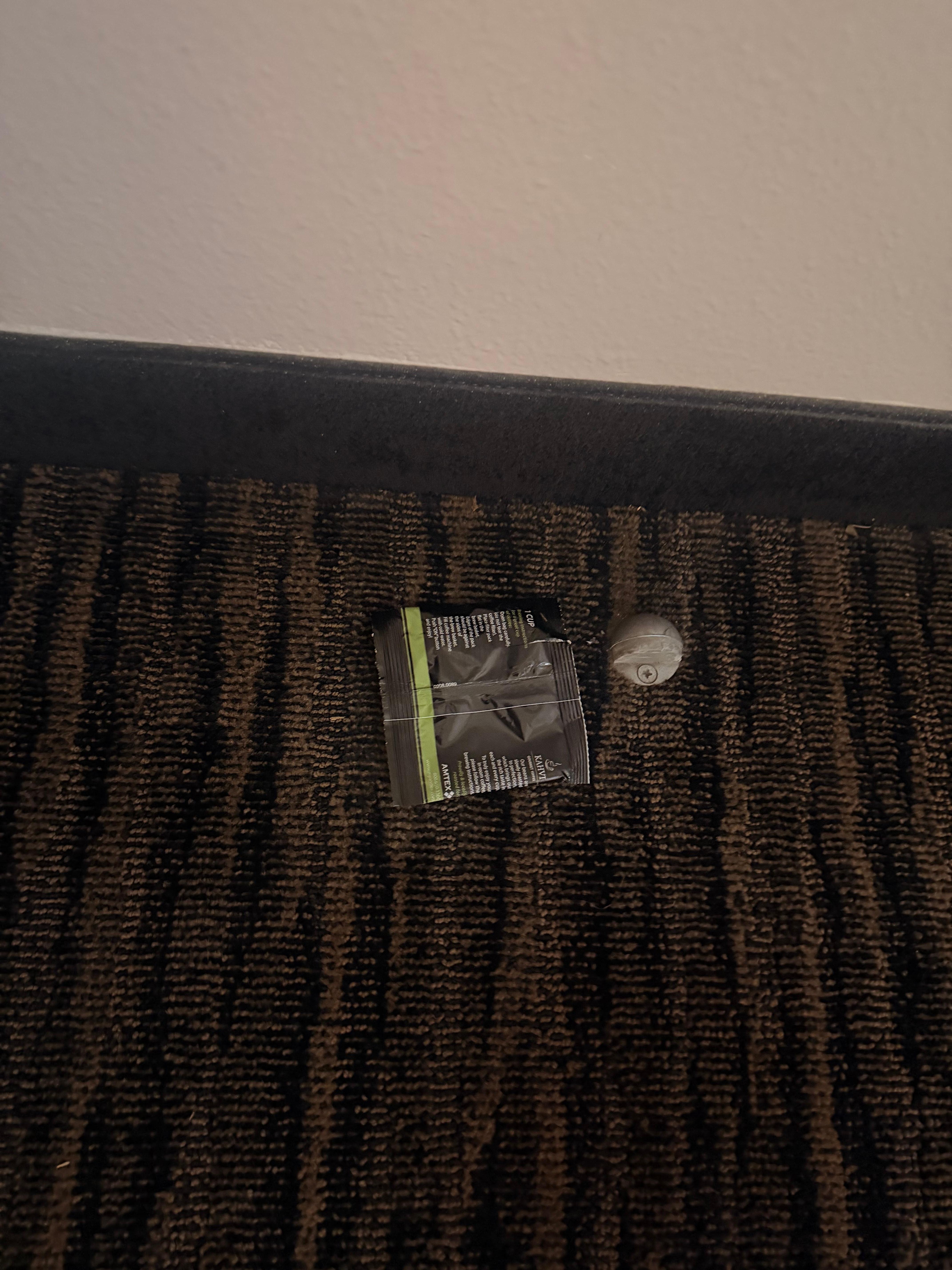 Trash left in room
