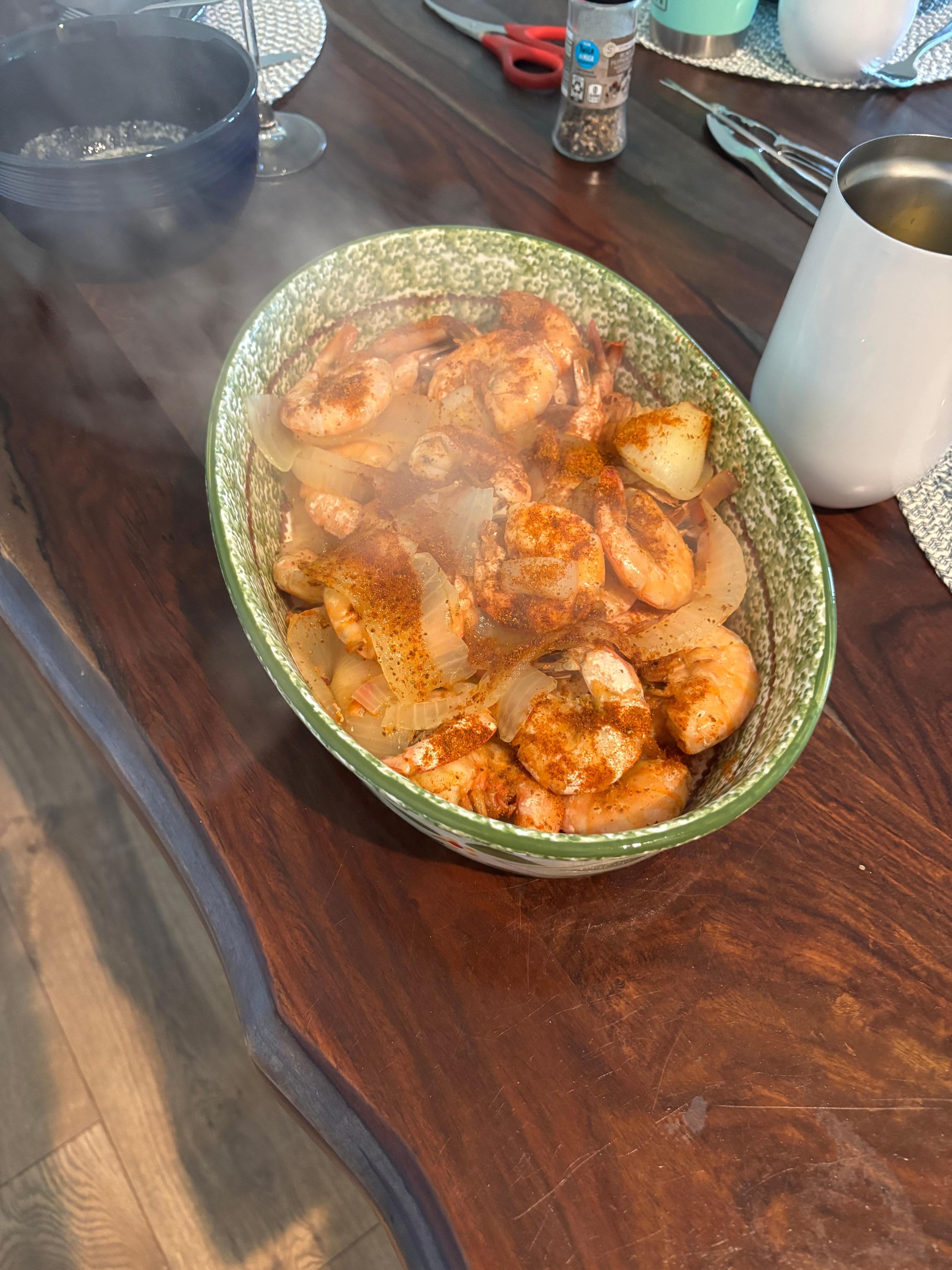 Steamed shrimp as well. 