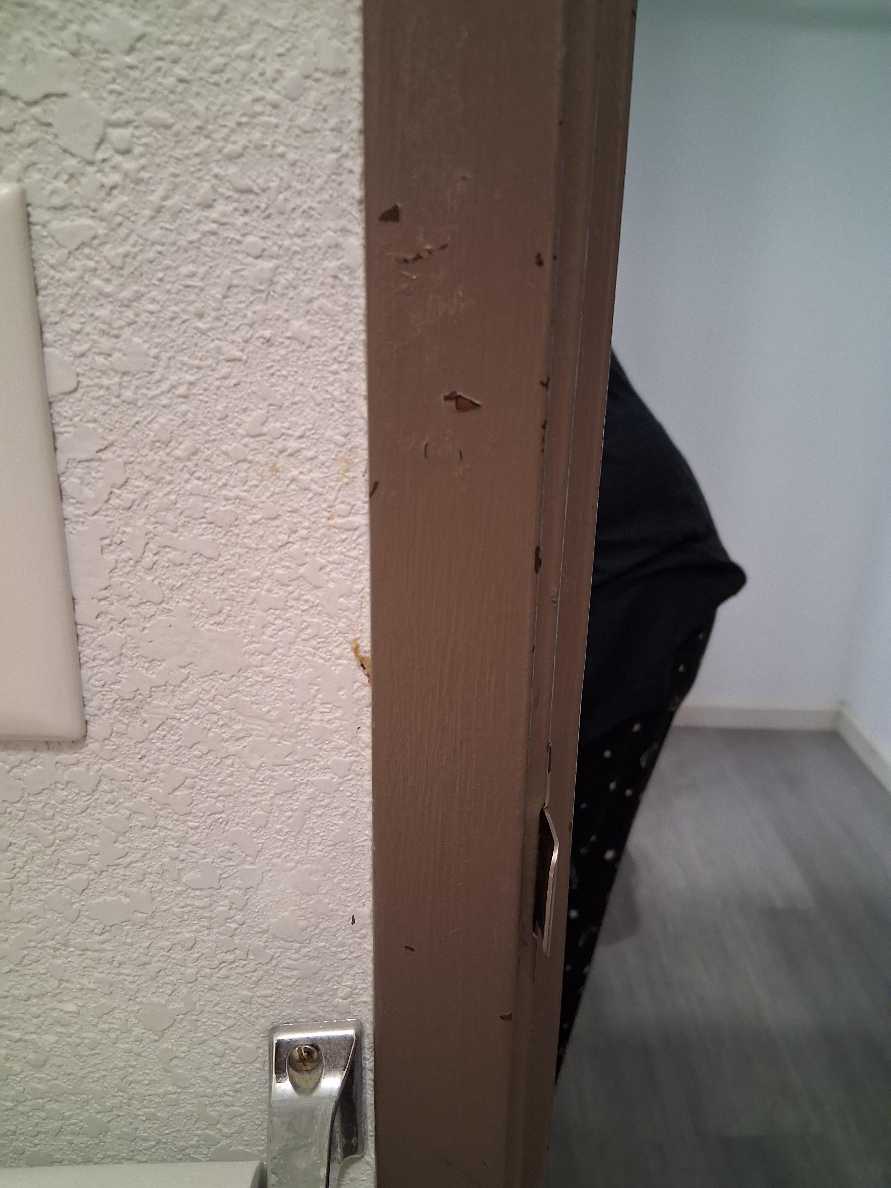 Lots of old boogers on wall