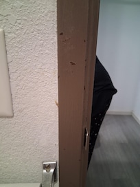 Lots of old boogers on wall