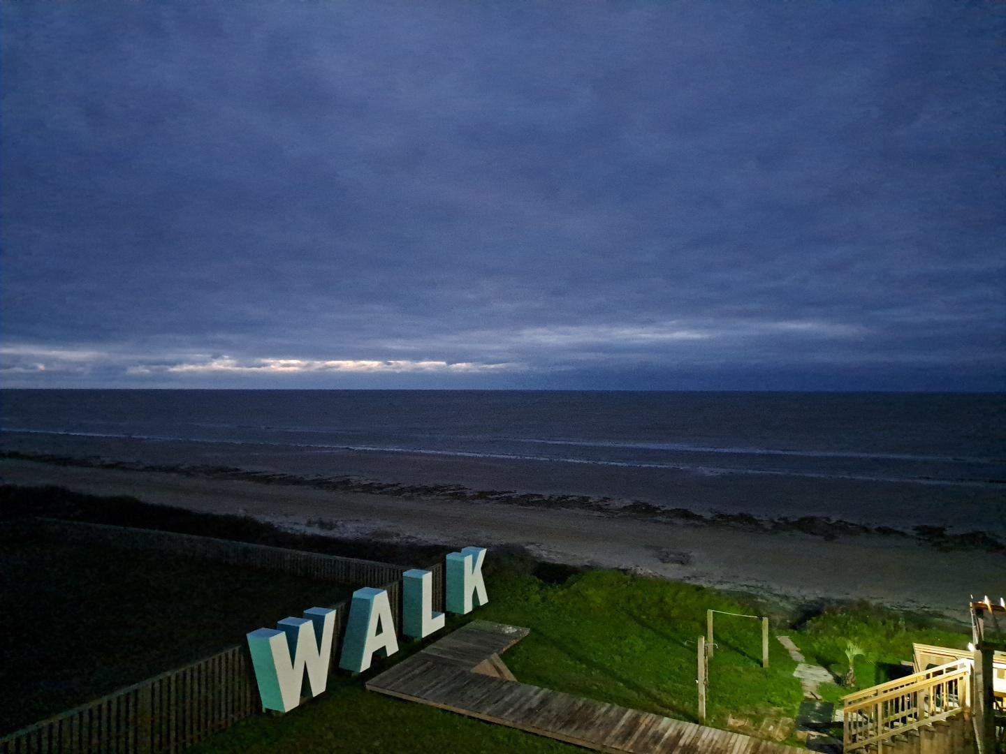 Morning view from balcony waiting on sun to rise