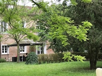 View of hotel from garden