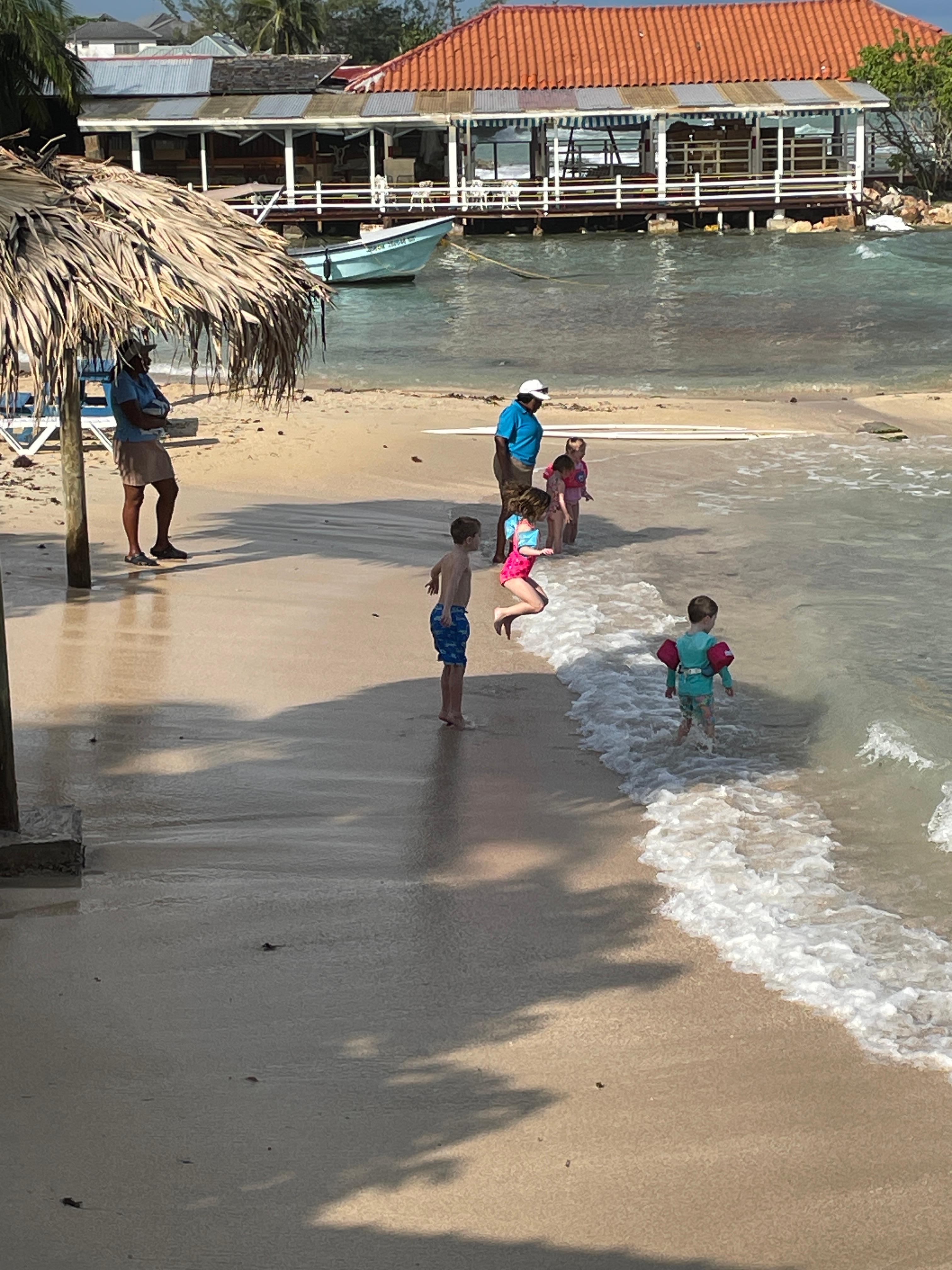 Beach with the Nannies and kids