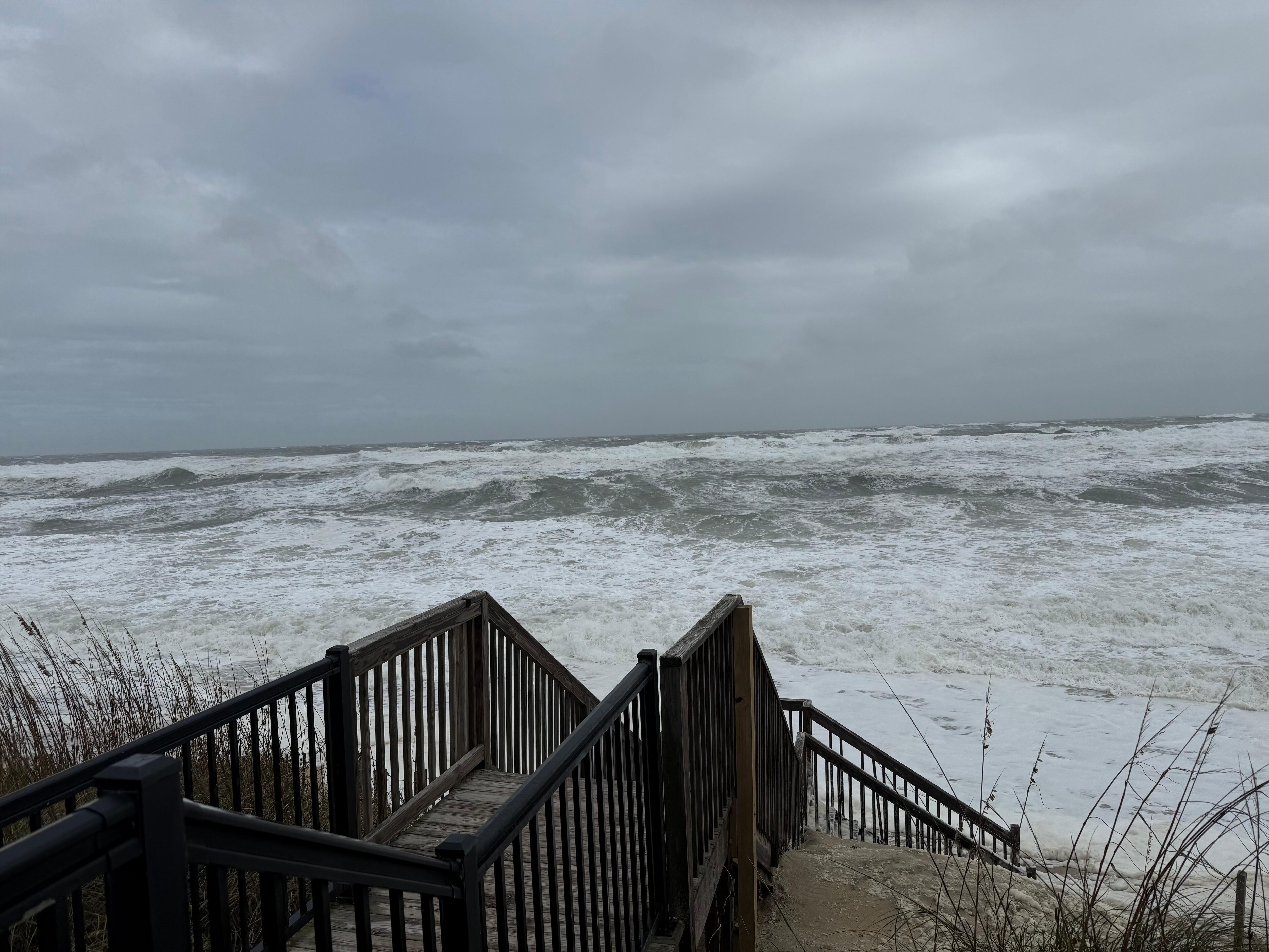 View from gazebo on boardwalk during an October Nor’Easter. Majestic to see! 