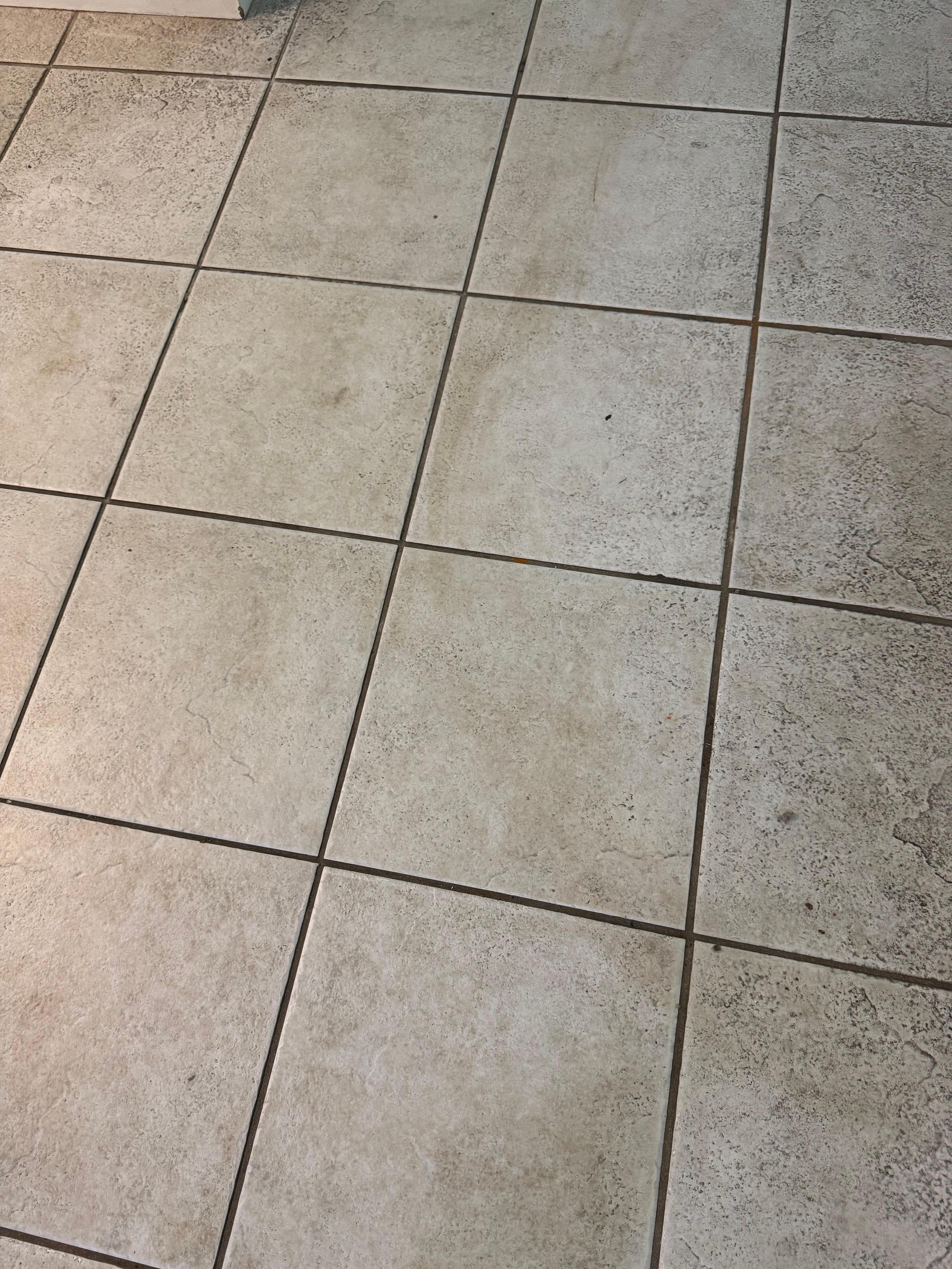 This is just some of the dirt in the floor. The bathrooms was off. I would not go without shoes on my feet in this room at all.