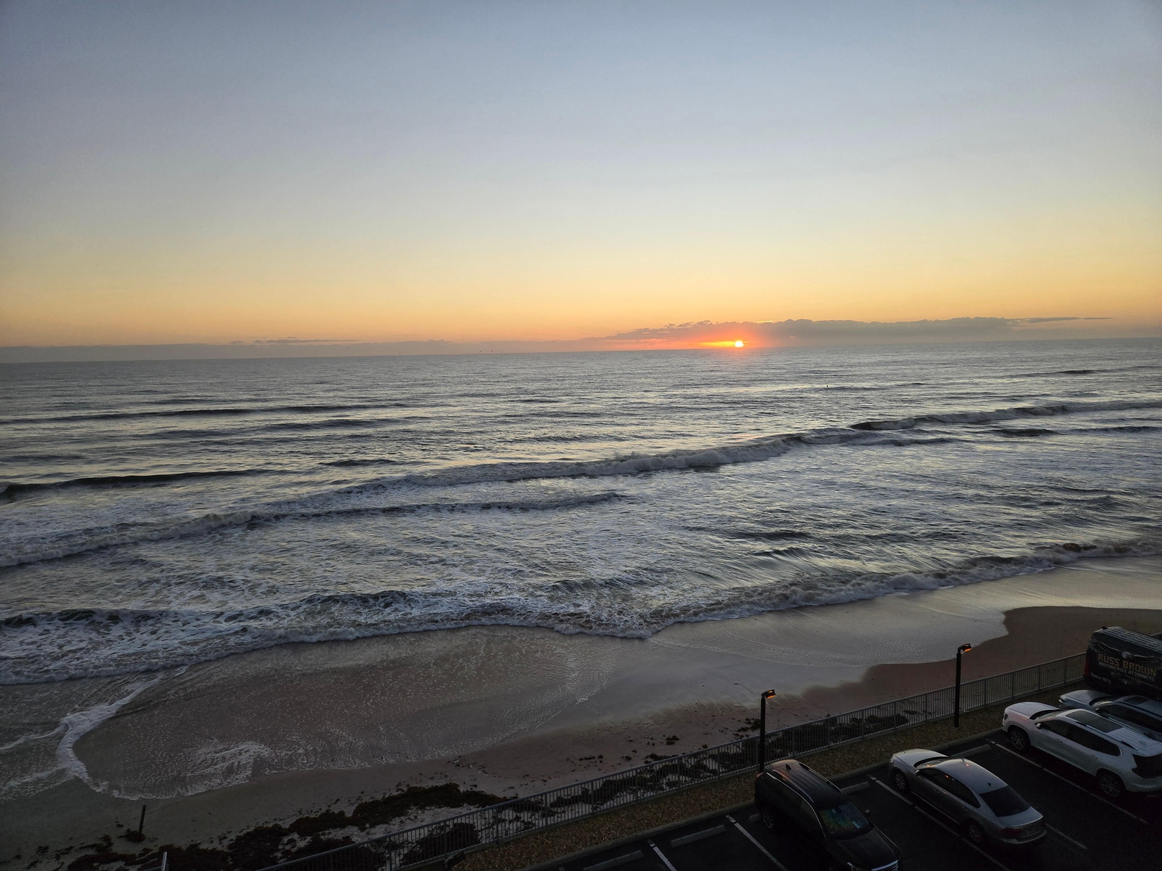 Sunrise from Oceanfront room at Home2