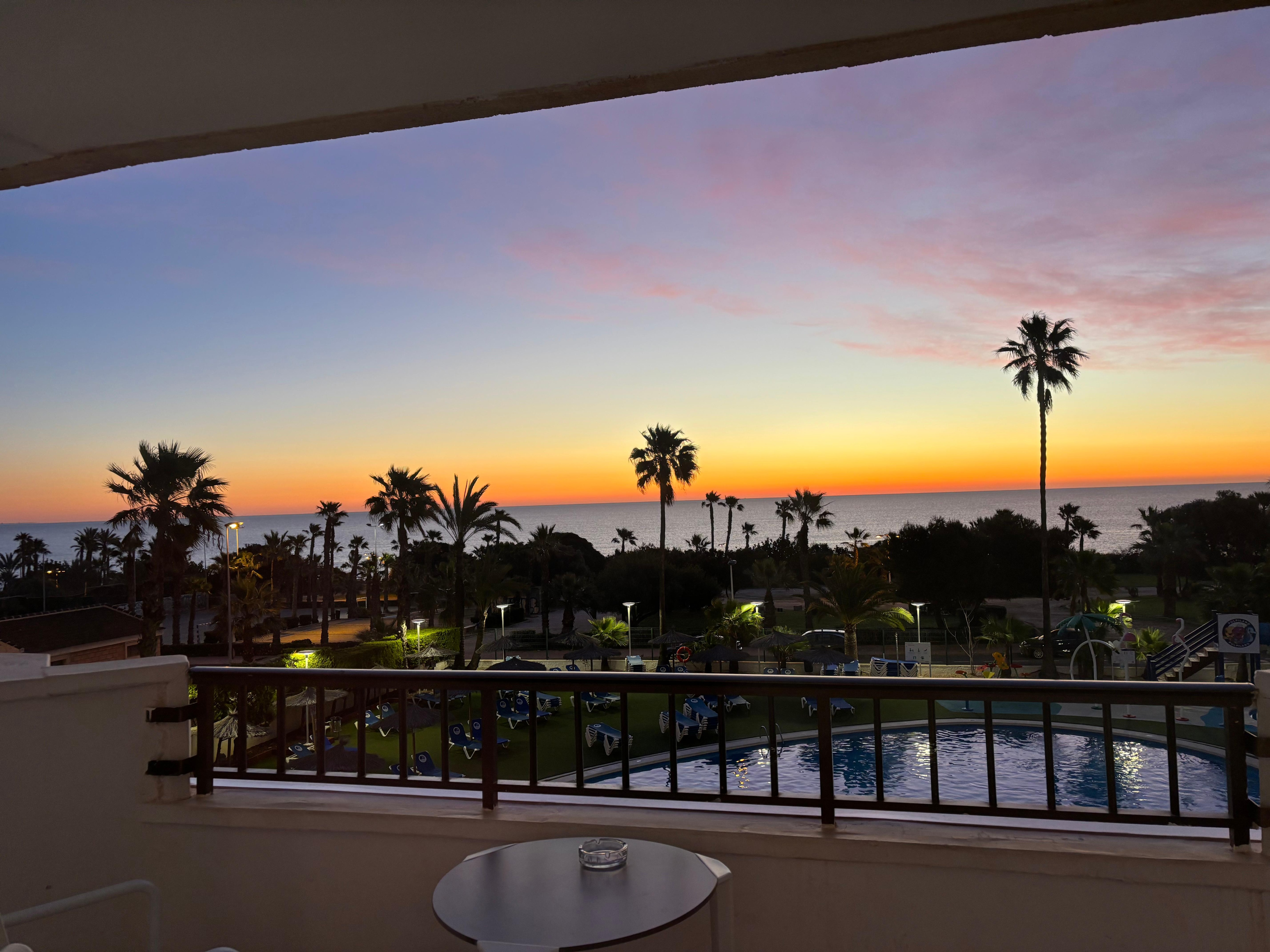 Dawn sky from our balcony. 