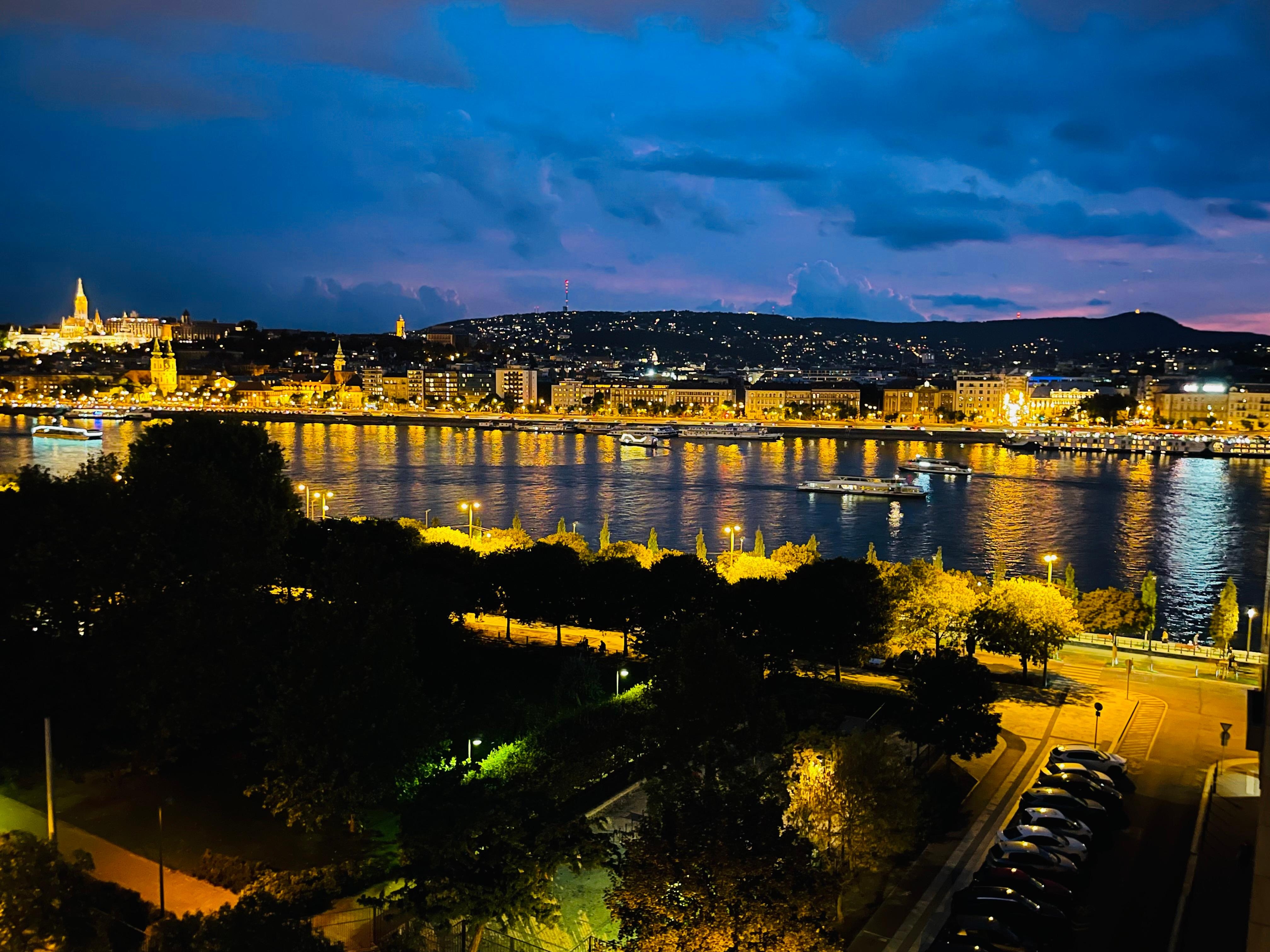 Gorgeous balcony view in the evening 