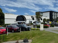 Outside the Commodore Hotel