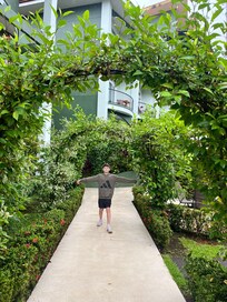 The gardens were well maintained and added an enchanting touch.