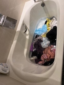 Had to hand wash our clothes