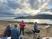 Grilling S'Mores at Sunset
