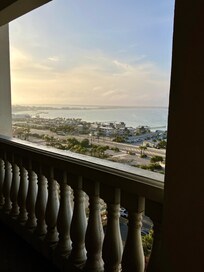 Waiting for elevator looking inland