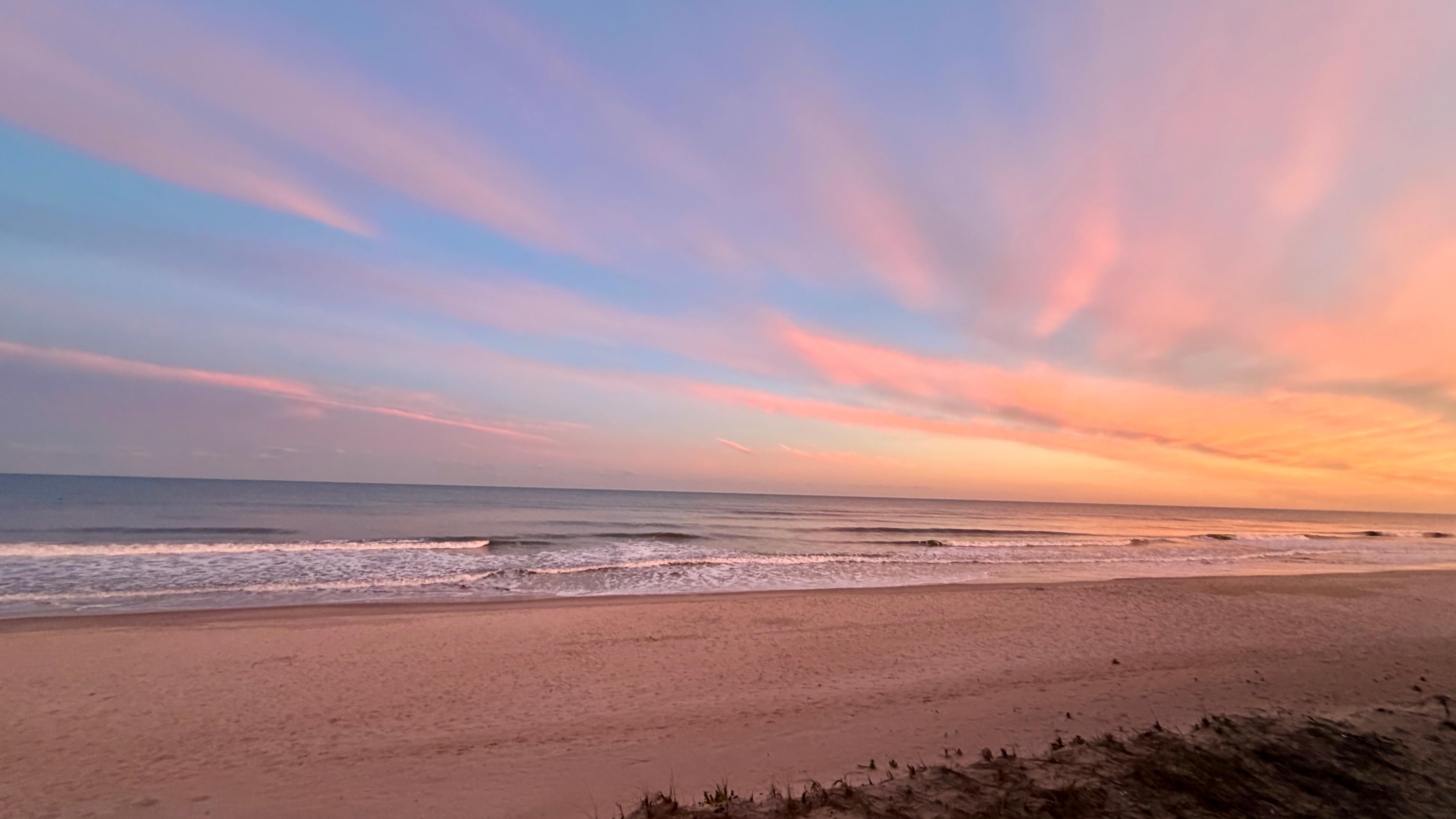 Sunset echo at oceanfront (the sun sets over the Intracoastal Waterway behind the island), 17 March 2026