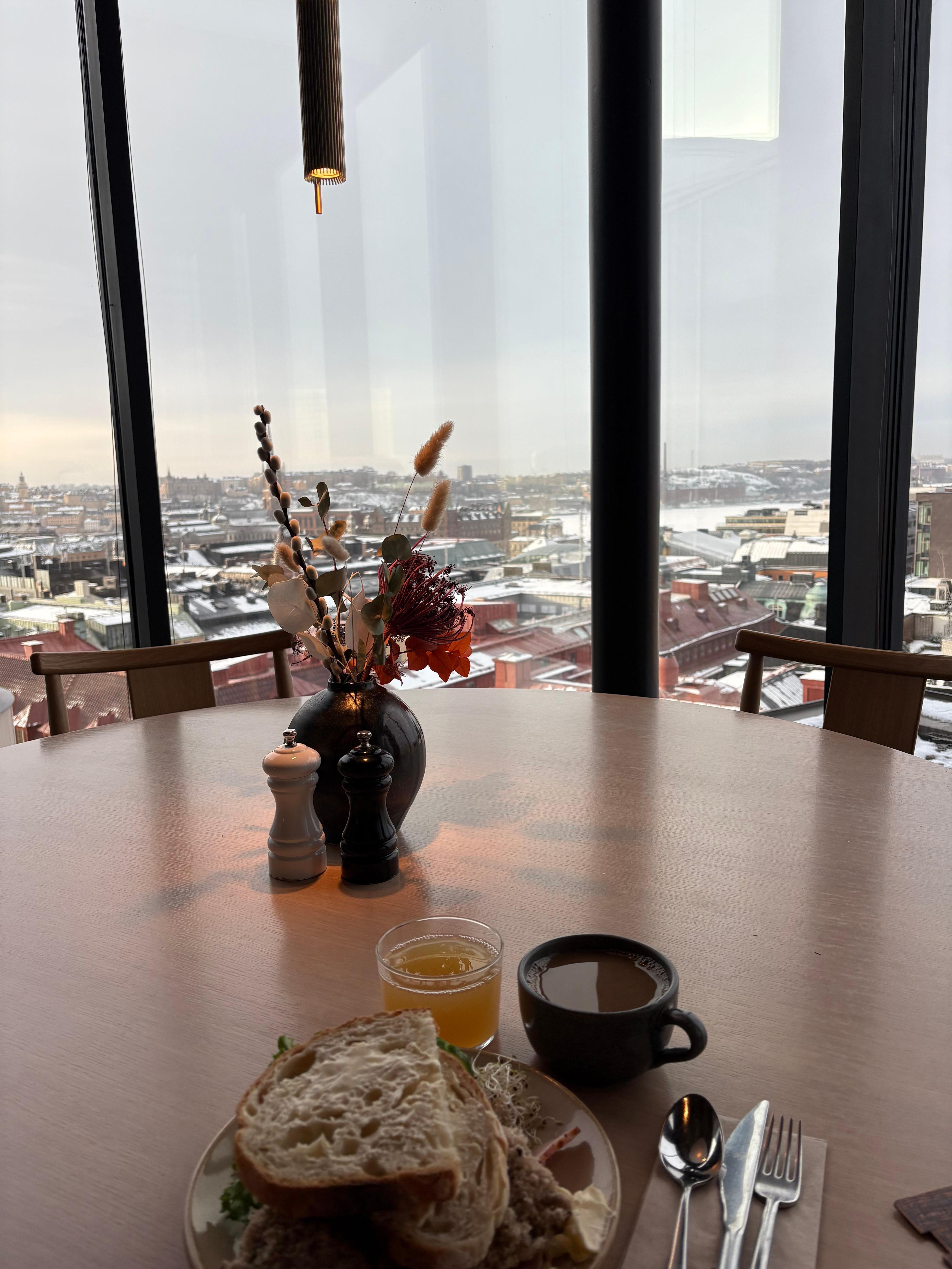 Very satisfying breakfast at 13 floors height 