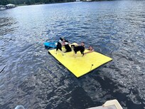 All the fun lake toys already there