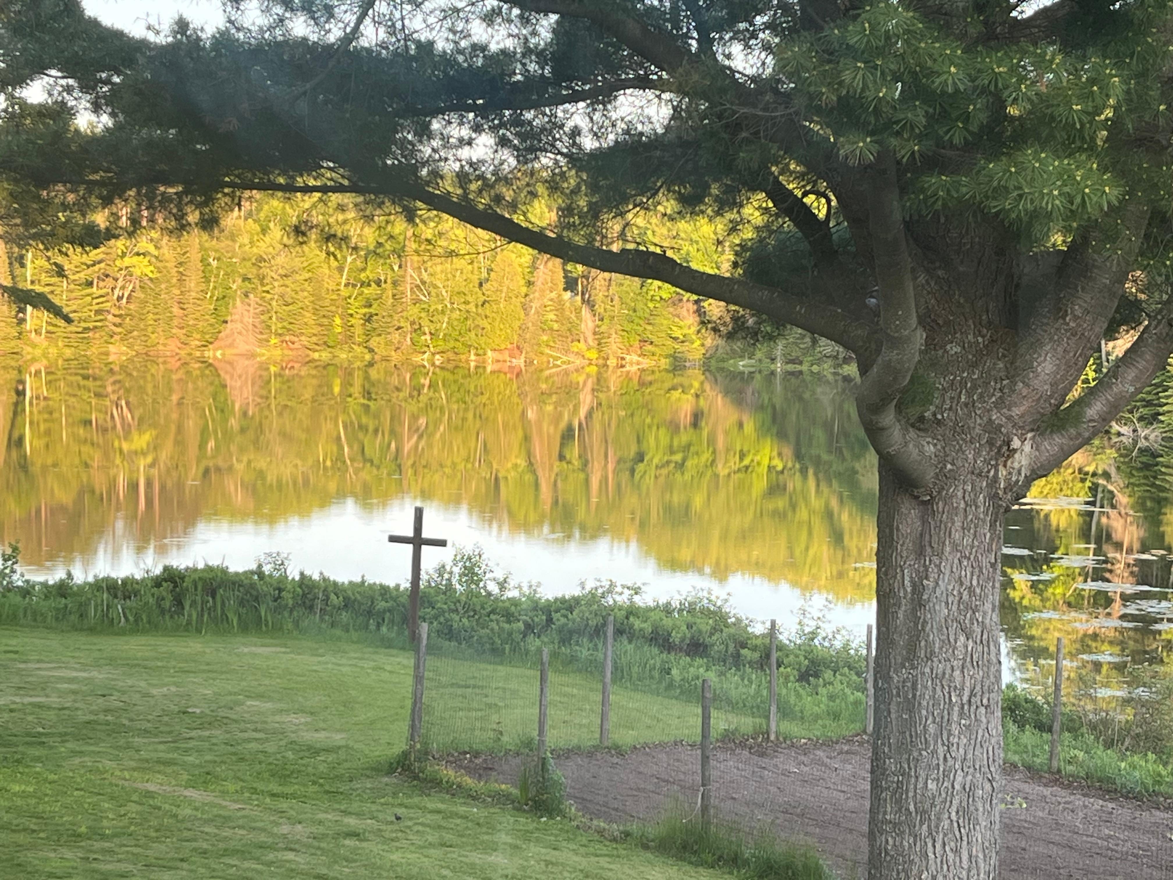 Reflections on the bay.